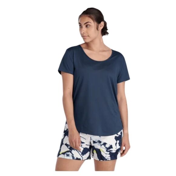 The North Face Women's Size XL Elevation Life Blue Short Sleeve Tee - Picture 1 of 9
